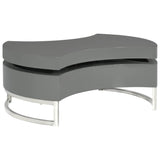 Coffee Table Shape-Adjustable High Gloss Gray