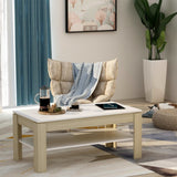 Coffee Table White 43.3"x23.6"x18.5" Chipboard