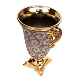 Ambrose Gold Plated Crystal Embellished Ceramic Vase (9 In. x 8 In. x