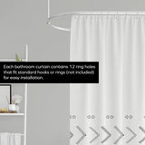 BLC - Warli Print - Polycotton - Modern Washable Fabric Shower Curtain