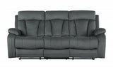 120" Modern Grey Fabric Sofa Set
