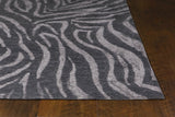 20" x 31" Polyester Charcoal Area Rug
