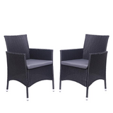 2pcs Single Backrest Chairs Rattan Sofa